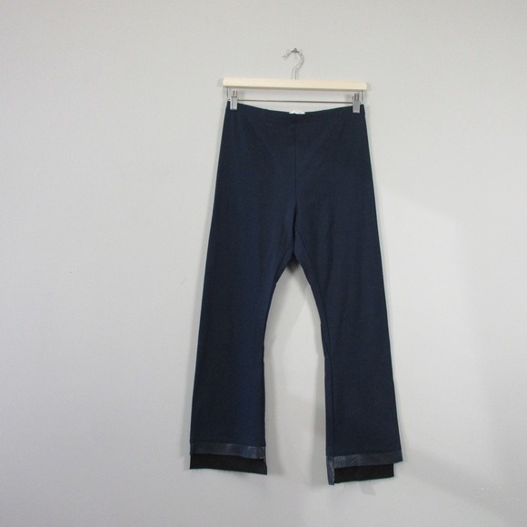 Elaine Kim Tech Stretch Cropped Flare Legging Olga L Blue Lagenlook Pants 288 - Picture 1 of 16